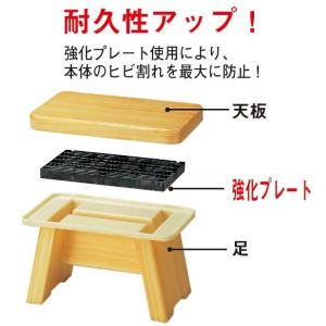 【代引不可】高瀬風呂椅子 白木塗 5-1278-7の詳細画像1