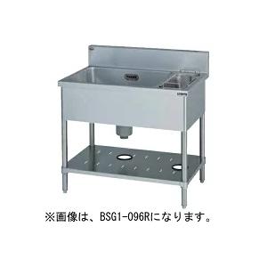 【代引不可】【新品】【送料無料】マルゼン 一槽ゴミ入付シンク (バックガードあり）BSG1-126R...