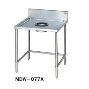 【代引不可・新品・送料無料】マルゼン ダストテーブル（バックガード有・前面アール）  MDW-127...