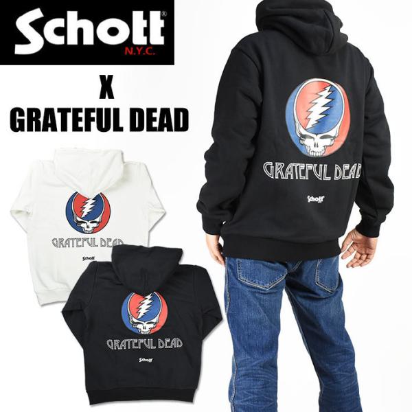 Schott x GRATEFUL DEAD ショット グレイトフルデッド プルオーバー パーカー ...
