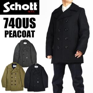 Schott ショット 740US PEACOAT ピーコート ウール メルトン PEACOAT メンズ Made in USA 7658 7821154004｜sanshin