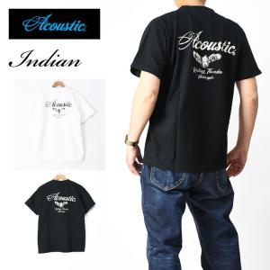ACOUSTIC アコースティック 半袖Tシャツ INDIAN ハーフスリーブ メンズ レディース ユニセックス AC23208｜sanshin