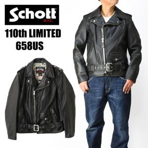 Schott ショット 658US 110周年限定 ONE STAR RIDERS 110TH LIMITED MADE IN USA レザージャケット 革ジャン メンズ 782-3250078｜sanshin