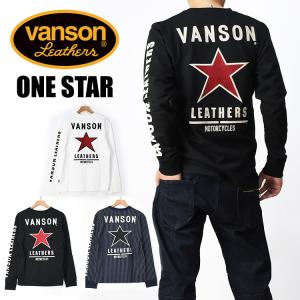 VANSON（バンソン） テレコ 半袖Tシャツ ONE STAR ワンスター プリント
