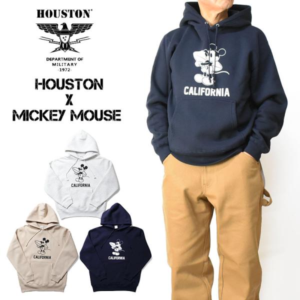 HOUSTON x MICKEY MOUSE ヒューストン ミッキーマウス プリント プルオーバー ...