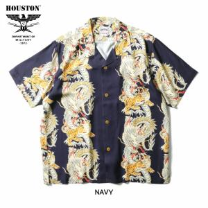 HOUSTON ヒューストン アロハシャツ 龍...の詳細画像4