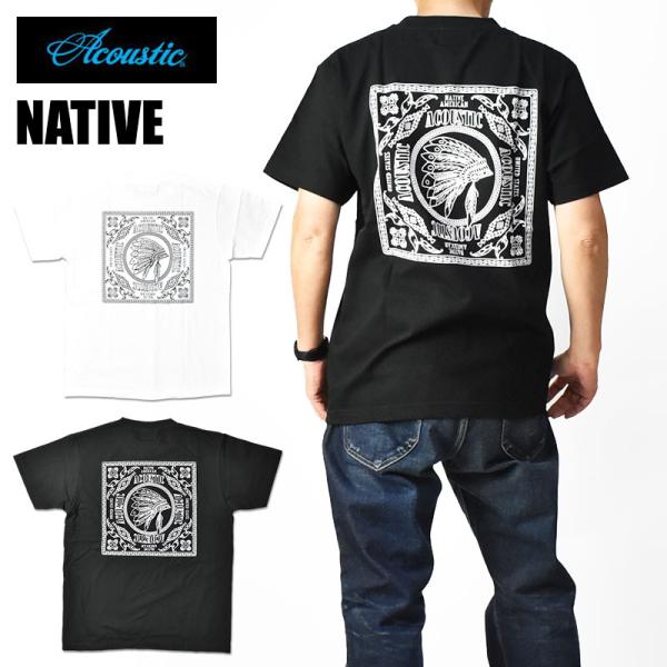 ACOUSTIC アコースティック 半袖Tシャツ NATIVE ハーフスリーブ メンズ レディース ...