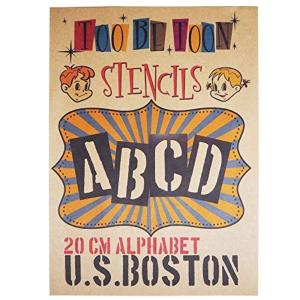 ステンシルシート アルファベット大文字 U.S.BOSTON 特大サイズ(20cm)