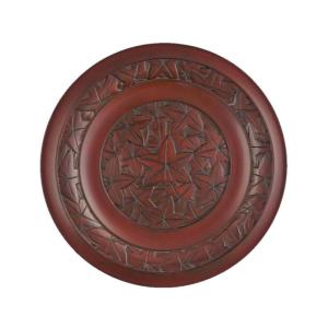 鎌倉彫 7寸切立盆 花鳥図 伝統工芸品 お盆 おしゃれ プレゼント 贈り物