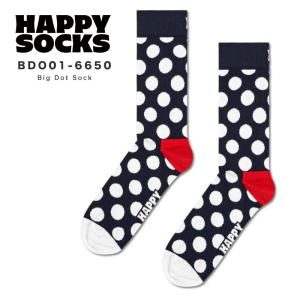 Happy Socks ハッピーソックス 靴下 レディース メンズ おしゃれ ソックス くつ下 Big Dot Sock BDO01-6650 ドット柄 可愛い クルー丈 クルーソックス｜sansuiya