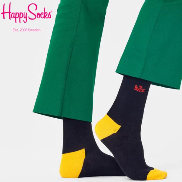happy socks ハッピーソックス ザ・ビートルズ 靴下 レディース メンズ ソックス クルー...