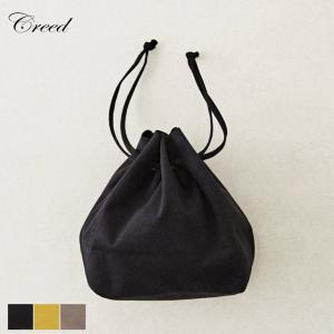 creed クリード バッグ ミニ巾着バッグ ミニ巾着 巾着バッグ メンズ レディース 小さめ 軽量 大人 軽い ハンドバッグ 手提げ かわいい おしゃれ 洗える 無地 黒