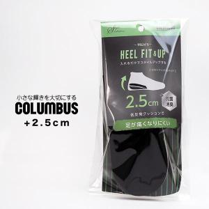 ハーフインソール シークレット メンズ コロンブス COLUMBUS スタイルソリューション カカトフィット アップ 2.5cm 美脚 シークレットインソール 中敷き｜sansuiya