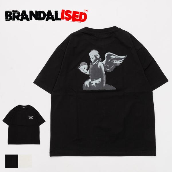 BRANDALISED tシャツ メンズ レディース 半袖 速乾 接触冷感 冷感 黒 アメカジ おし...