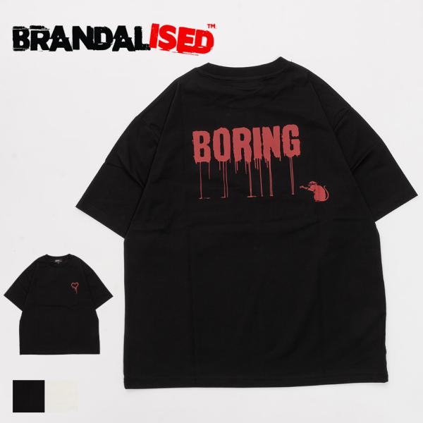 BRANDALISED tシャツ メンズ レディース 半袖 速乾 接触冷感 冷感 黒 アメカジ おし...