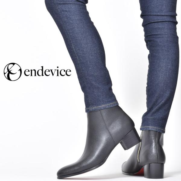 ショートブーツ ブーツ メンズ ブランド 厚底 革 ヒールブーツ ヒール ミドルブーツ ショート丈 ...