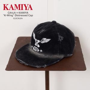 KAMIYA ベースボールキャップ ブラック KAMIYA kamiya cap カミヤ キャップ メンズ 深め レディース つば長