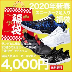 福袋 2020 メンズ スニーカー 2足セット おしゃれ ランニングシューズ ウォーキング