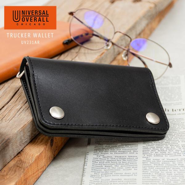 UNIVERSAL OVERALL トラッカーウォレット ミドル 財布 メンズ 二つ折り ミドル財布...
