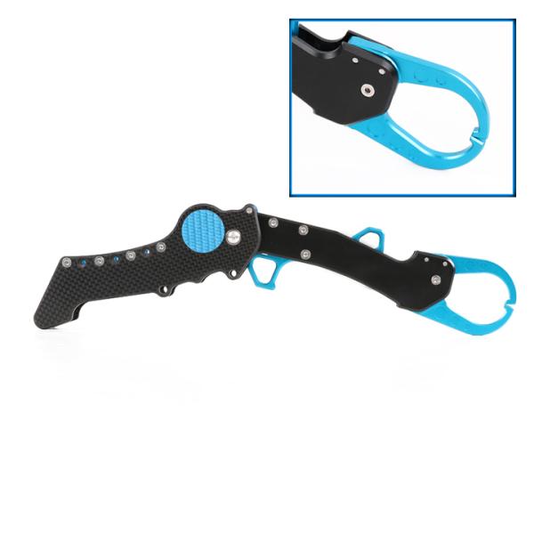 フィッシュグリップ 青物 ブラック カーボン製 バス釣り 釣り 魚掴み器 ルアー フィッシングツール...