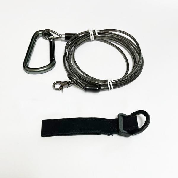 ストレートコード ストラップ付き お尻ベルト1個 竿の落下防止 尻手ロープ ワイヤー内蔵