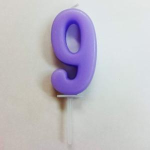 数字のローソク9（ナンバーキャンドル） 記念日のケーキにセットでご利用の場合送料無料となります