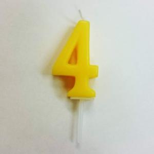 数字のローソク4（ナンバーキャンドル） 記念日のケーキにセットでご利用の場合送料無料となります