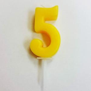 数字のローソク5（ナンバーキャンドル） 記念日のケーキにセットでご利用の場合送料無料となります