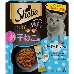 シーバ (Sheba) デュオ キャットフード 12ヶ月までの子ねこ用 クリーミーミルク味 200g×4個(まとめ買い)｜santa-ge