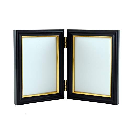 FUJICOLOR 額縁 肖像額 L 2面 ブラック 木製 無反射ガラス 407215