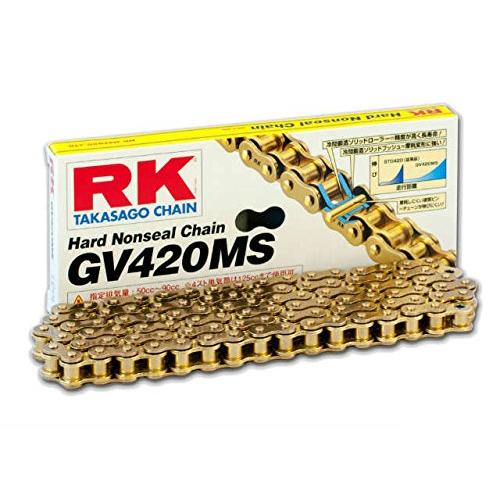 アールケー(RK) ドライブチェーン GV420MS-110L 電着ゴールドコート GV420MS