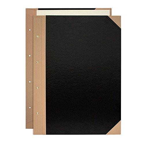 プラス とじ込表紙 B4縦 4穴 FL-003TU 77-143 黒 ブラック