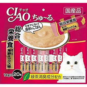 チャオ (CIAO) ちゅ~る 総合栄養食 まぐろ 海鮮ミックス味 20本｜santa-ge