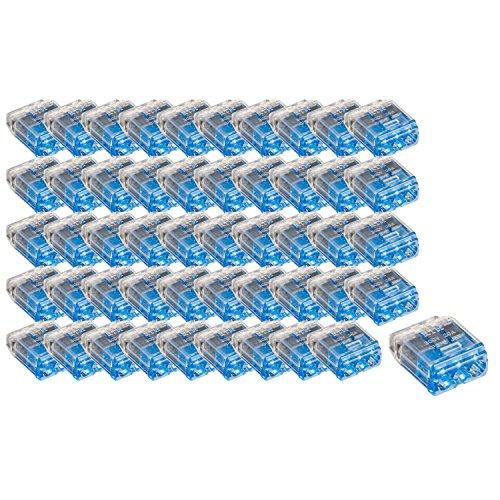 JAPPY 差込形電線コネクタ (クイックロック)青透明 50個 QLX3-JP-BCL