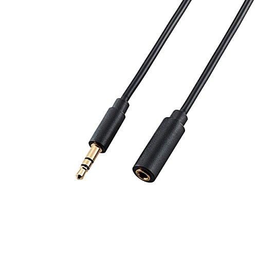 エレコム ステレオミニプラグ用延長ケーブル 金メッキ仕様 3.5φメス-3.5φオス ブラック 3m...
