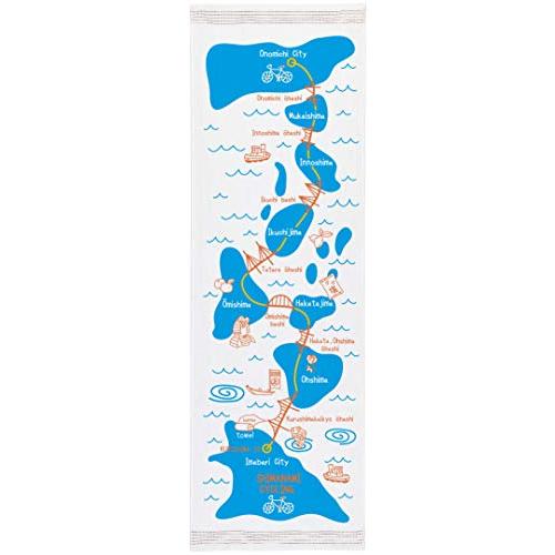 ｋｏｎｔｅｘ コンテックス フェイスタオル 布ごよみ しまなみサイクリング ピンク 約33×100c...