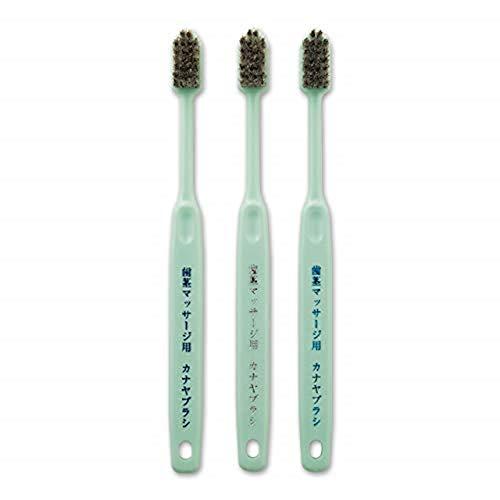 かなや刷子 歯茎ブラシ(馬毛ソフト (小) 3本セット)