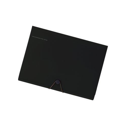 リヒトラブ キャリングドキュメント スマートフィット A4 6ポケット ブラック A7589-24