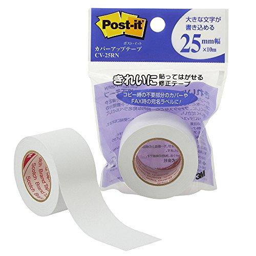 ポストイット カバーアップテープ 25mm×10m 詰め替え用 白 CV-25RN
