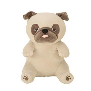 りぶはあと 座り抱き枕 プレミアムねむねむアニマルズ パグのハナ Mサイズ(全長約30cm) ふわふわ もちもち 68226-32