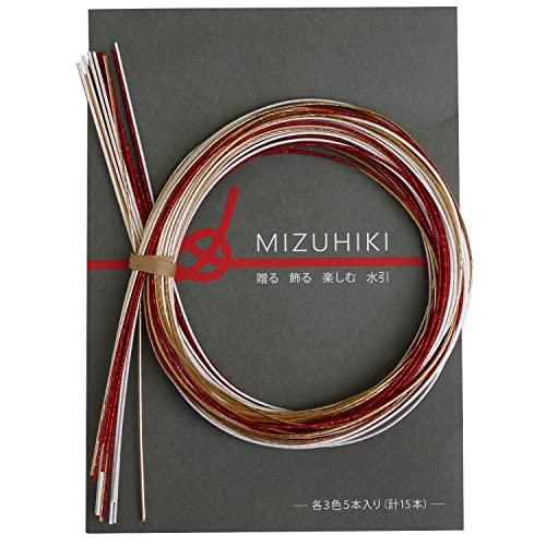 piece MIZUHIKI 水引アソートセット リーフレット付 3色各5本入 紅白 PHC-100...