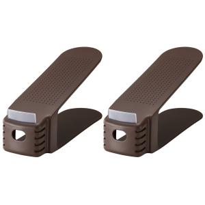 ライクイット ( like-it ) 靴 収納 省スペース 収納量2倍くつホルダー スリム 2P 幅8x奥26x高13.5cm ブラウン 日本製