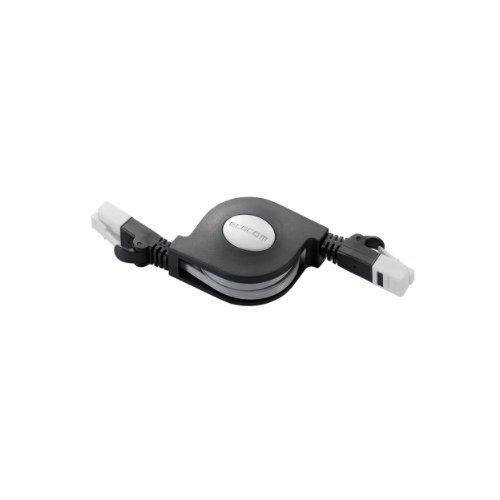 エレコム LANケーブル 1.5m ツメが折れない 巻取 CAT6 ブラック LD-MCTGT/BK
