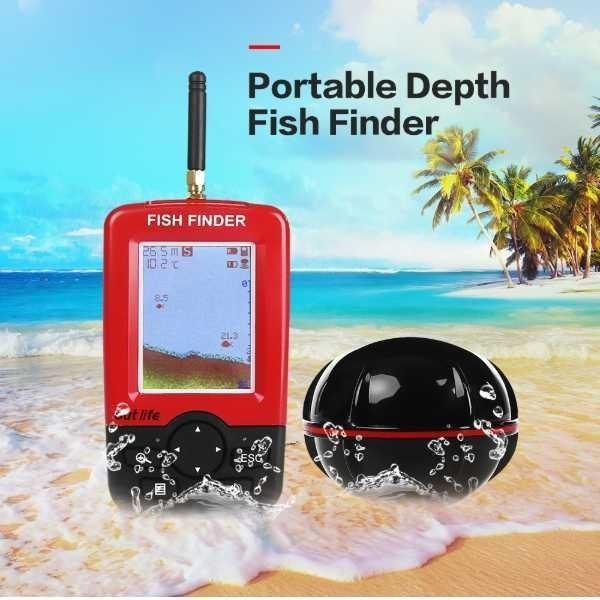 魚群探知機 充電式 ポータブル フィッシィング ファインダー ワイヤレス ソナー センサー