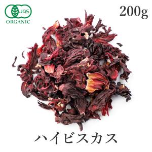 ハイビスカスティー 200g 有機JAS オーガニック ローゼル ローゼルティー ハーブティー ノンカフェイン 大容量 サンタローサ｜サンタローサ