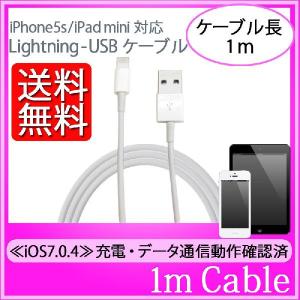 【送料無料】iPhone6s iPhone6 iPad mini 対応 充電 データ通信用ケーブル　1m