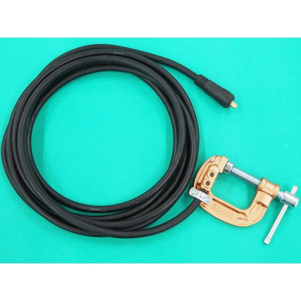 万力アース5M / WCT22 デジタル溶接機用 DINSE 小オス【組み立て/取付済み・完成品】