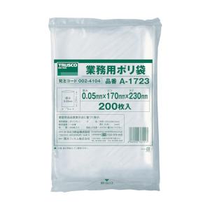 TRUSCO A-1723 小型ポリ袋 縦230X横170Xt0.05 200枚入 透明 [002-4104]｜santec1949