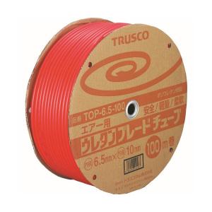 TRUSCO TOP-6.5-100 ウレタンブレードチューブ 6.5X10 100m 赤 [104-3170]｜santec1949