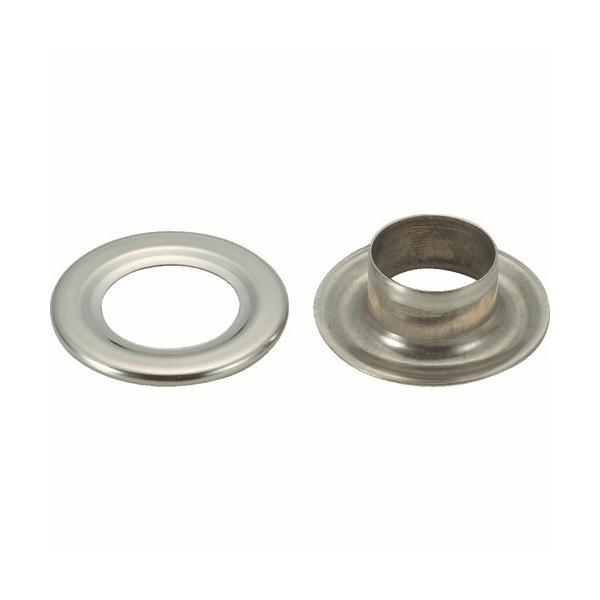 TRUSCO P-THP-BN5 両面ハトメ 真鍮ニッケルメッキ 5mm 100組入 (ブリスターパ...